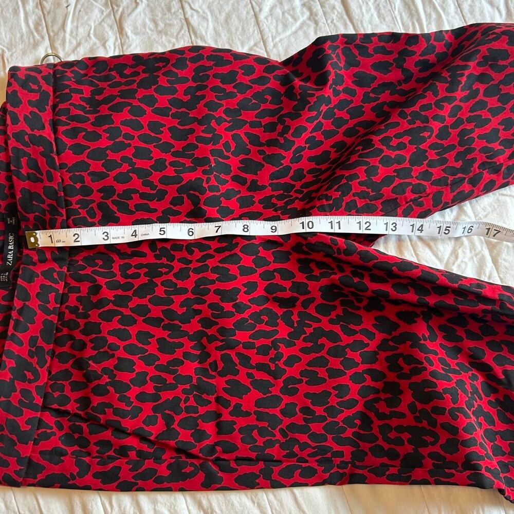 Zara basic red leopard pants - Picture 6 of 6